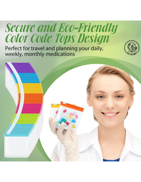 Bolsas de Pastillas Reutilizables Sherr 56 Pcs Transparente