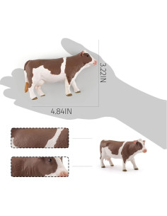 Figura de Vaca Simmental Grande - Juguete Educativo para Niños 2
