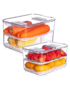 Contenedor de Almacenamiento Vacane 2 Piezas 2.8L y 5.7L