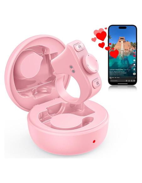 Anillo de Desplazamiento Bluetooth JIMZOO Rosa para TikTok y Kindle