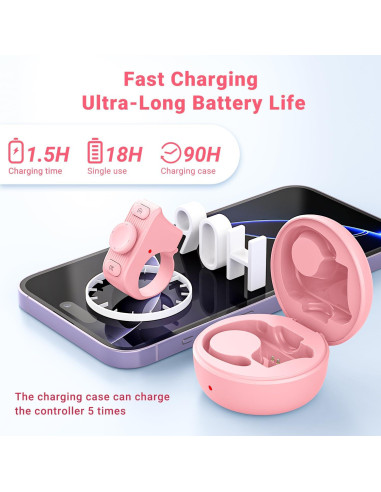 Anillo de Desplazamiento Bluetooth JIMZOO Rosa para TikTok y Kindle