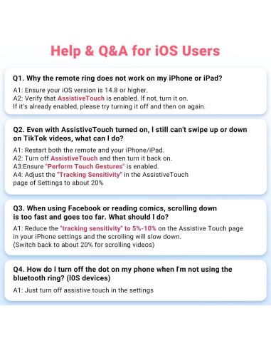 Anillo de Desplazamiento Bluetooth JIMZOO Rosa para TikTok y Kindle