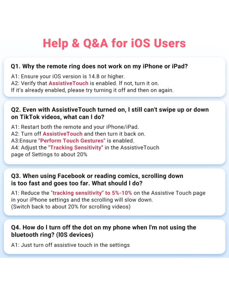 Anillo de Desplazamiento Bluetooth JIMZOO Rosa para TikTok y Kindle