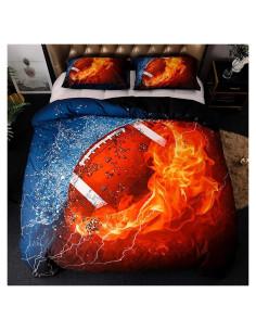 Funda de Edredón Twin Mozeo 3D Fútbol + Almohada Microfibra