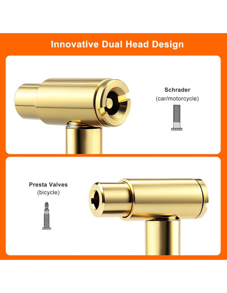 Medidor de Presión de Neumáticos GODESON 0-60 PSI Doble Válvula