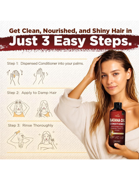 Acondicionador 8 en 1 Okaga 300 ml con Aceite de Batana y Aloe Vera