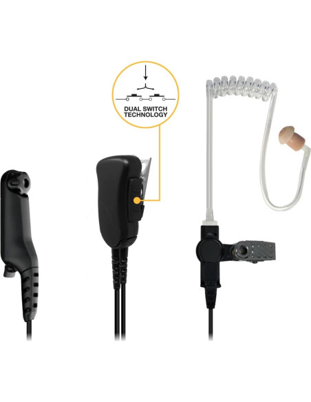 Auricular de tubo acústico Sheepdog R7 con micrófono, 72.6g