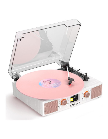 Tocadiscos Bluetooth TANLANIN SON1-TE-2032A-WT 3 Velocidades