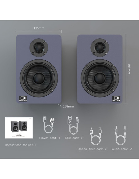 Altavoces de Escritorio IBALL-BOX Harmony H2 60W Bluetooth 5.3