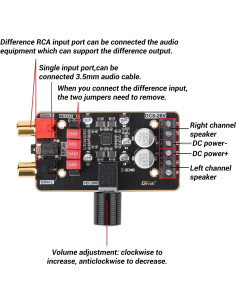 Amplificador Estéreo Digital DROK 15W+15W 2 Canales 12V-24V 2