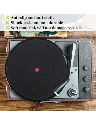 Alfombrillas de Fieltro para Turntable TIESOME 30.48 cm - Paquete de 2