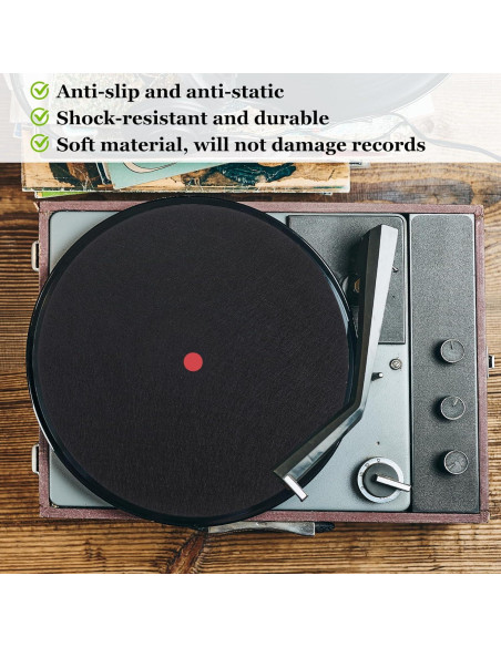 Alfombrillas de Fieltro para Turntable TIESOME 30.48 cm - Paquete de 2