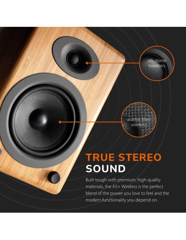 Altavoces Estéreo Bluetooth Audioengine A5+ 150W Madera