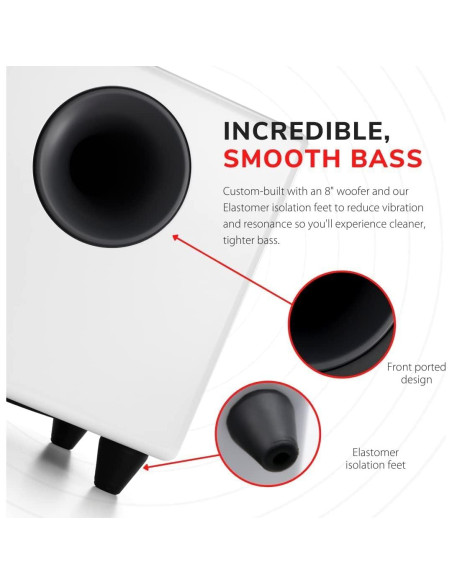 Altavoces Estéreo Bluetooth Audioengine A5+ 150W Madera