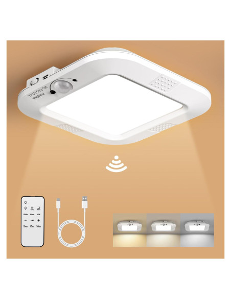 Luz de Techo Recargable ANOTEK con Sensor de Movimiento 4000mAh