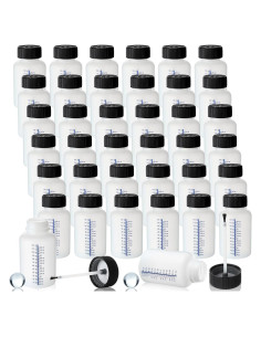 Honeydak 30 Botellas Vacías 150ml con Pincel y Tapas Seguras