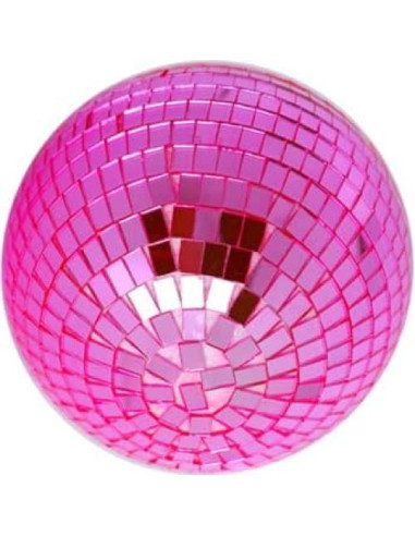 Bola de Espejo Disco Rosa 15 cm para Fiestas y Decoraciones