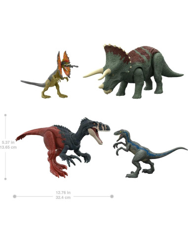 Juego de Inicio Jurassic World Dominion Mattel 4 Figuras 9.5 cm
