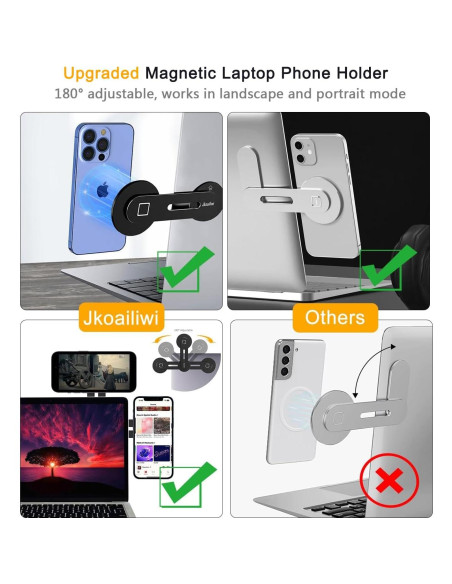 Soporte Magnético Ajustable Jkoailiwi para Laptop y Teléfono