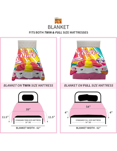 Manta de Cama Franco Kids Unicornio Esponjoso 158x229 cm