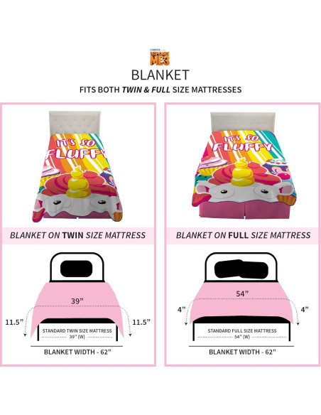 Manta de Cama Franco Kids Unicornio Esponjoso 158x229 cm