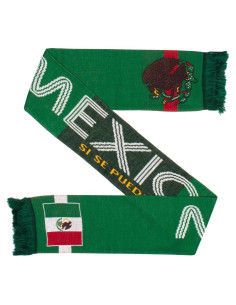 Bufanda de Fútbol México Euroscarves Doble Cara 145 cm