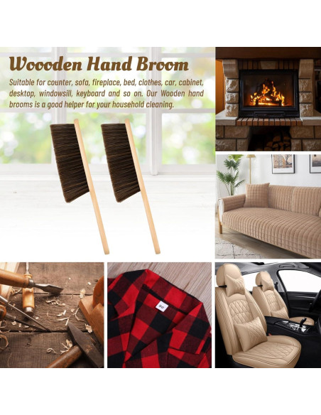 2 Cepillos de Madera Dazzhues con Cerdas Suaves para Limpieza
