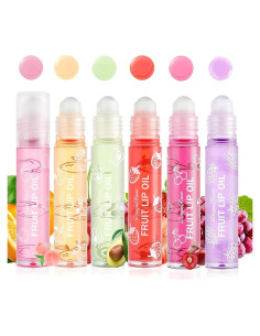 Aceite Labial Hidratante Roll On LuckNest - 6 Piezas Sabor Fruta