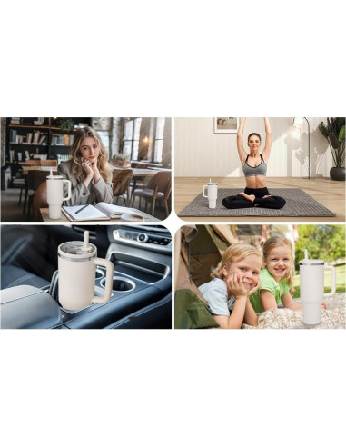 Paquete de 2 Tapas de Popote Invertido Bnoname 30 oz Verde