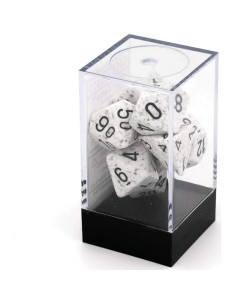 Juego de 7 Dados Poliedricos Chessex Camuflaje Ártico 2
