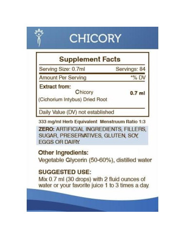 Extracto de Achicoria Sin Alcohol 59.15 ml Secretos de la Tribu