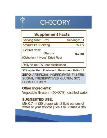 Extracto de Achicoria Sin Alcohol 59.15 ml Secretos de la Tribu