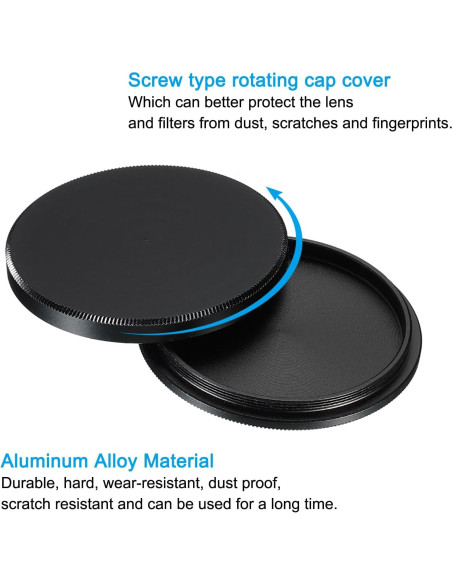 Tapa de Lente de Cámara PATIKIL 40.5mm Aleación de Aluminio