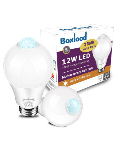 Bombilla LED 12W con Sensor de Movimiento Boxlood 1000LM 3000K