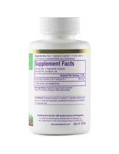 Extracto de Cordyceps CS-4 Paradise Herbs, 60 Cápsulas Veganas 2