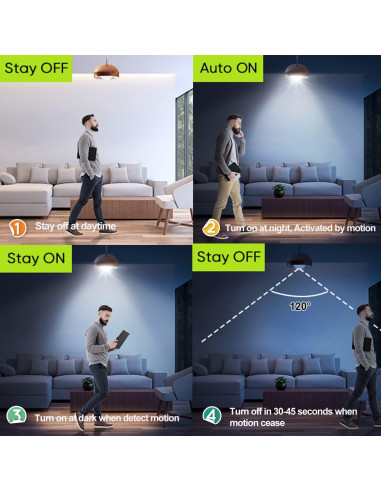 Bombilla LED 12W con Sensor de Movimiento Boxlood 1000LM 3000K