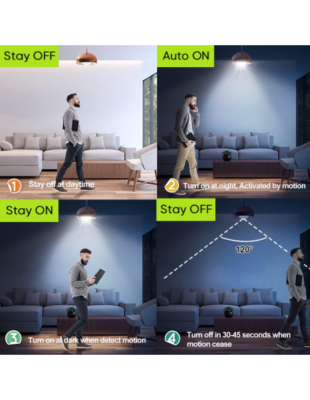 Bombilla LED 12W con Sensor de Movimiento Boxlood 1000LM 3000K
