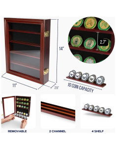 Estuche para Monedas DECOMIL 35.56x27.94cm Acabado Cerezo 2
