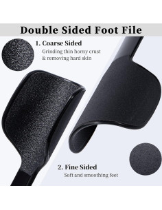 Lima de Pie Curvada Beomeen Doble Cara 2 Piezas Negro 2