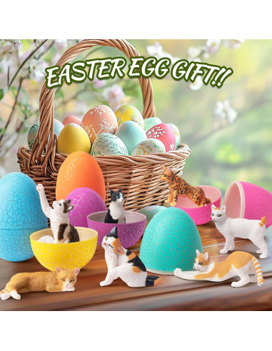 Figuras de Gato Realistas TOYMANY 8 Piezas Educativas