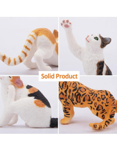 Figuras de Gato Realistas TOYMANY 8 Piezas Educativas