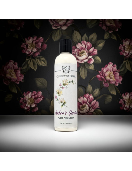 Loción de Leche de Cabra Curley's Creek 226.8g Jardín de Ámbar