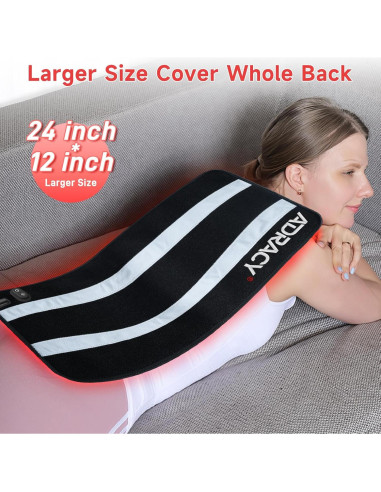 Almohadilla de terapia de luz roja ADRACY 61x30.5cm 660nm 850nm