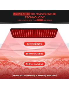 Morfone Terapia de Luz Roja 3 en 1 con Control Remoto Inalámbrico 2