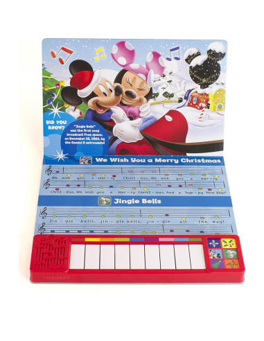 Disney Mickey Mouse - I Can Play Christmas Songs Sound Book with Built-In Keyboard - PI Kids