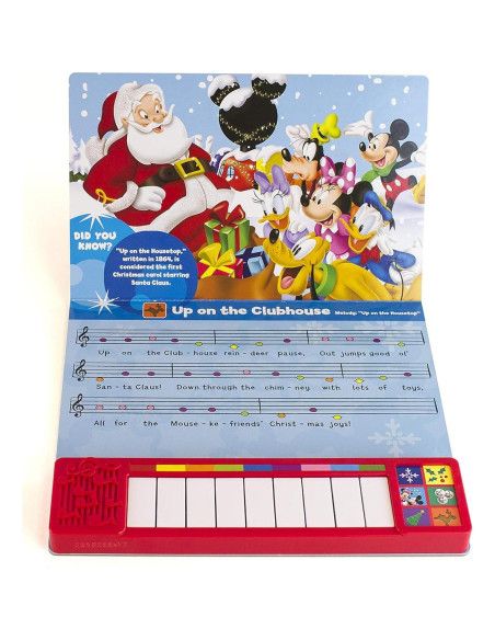 Disney Mickey Mouse - I Can Play Christmas Songs Sound Book with Built-In Keyboard - PI Kids