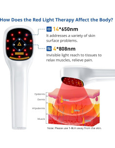 Dispositivo de Terapia con Láser Frío Zelvory 4x808nm 14x650nm 2