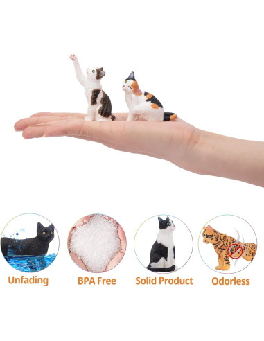 Figuras de Gato Realistas TOYMANY 8 Piezas Educativas