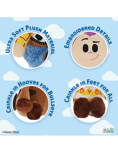 Juego de Peluches Toy Story 4 Piezas Kids Preferred Woody Buzz Jessie Bullseye