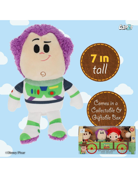 Juego de Peluches Toy Story 4 Piezas Kids Preferred Woody Buzz Jessie Bullseye